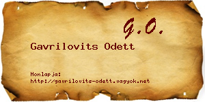 Gavrilovits Odett névjegykártya